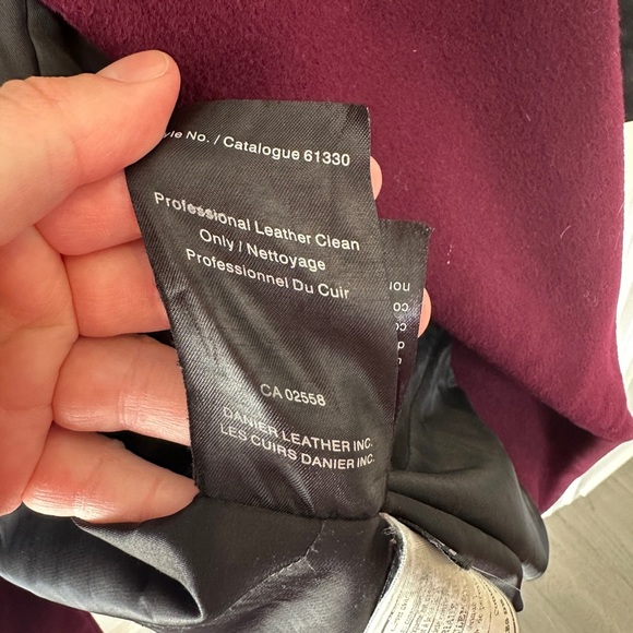Danier Wool Leather Maroon Black Trench Coat Size 3XS Women’s - Picture 13 of 14
